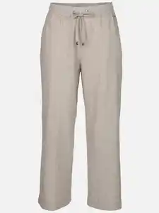 Damen Leinen Culotte Weiß