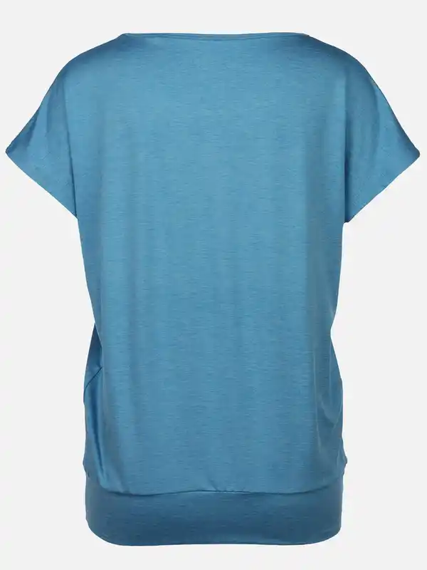 Bild 2 von Damen Sport T-Shirt mit Bund Blau
