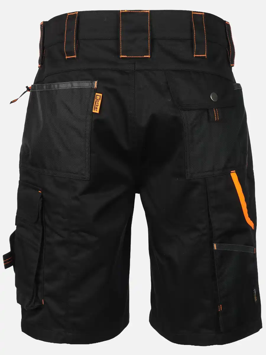 Bild 2 von Herren Arbeitsshorts mit Neondetails Schwarz