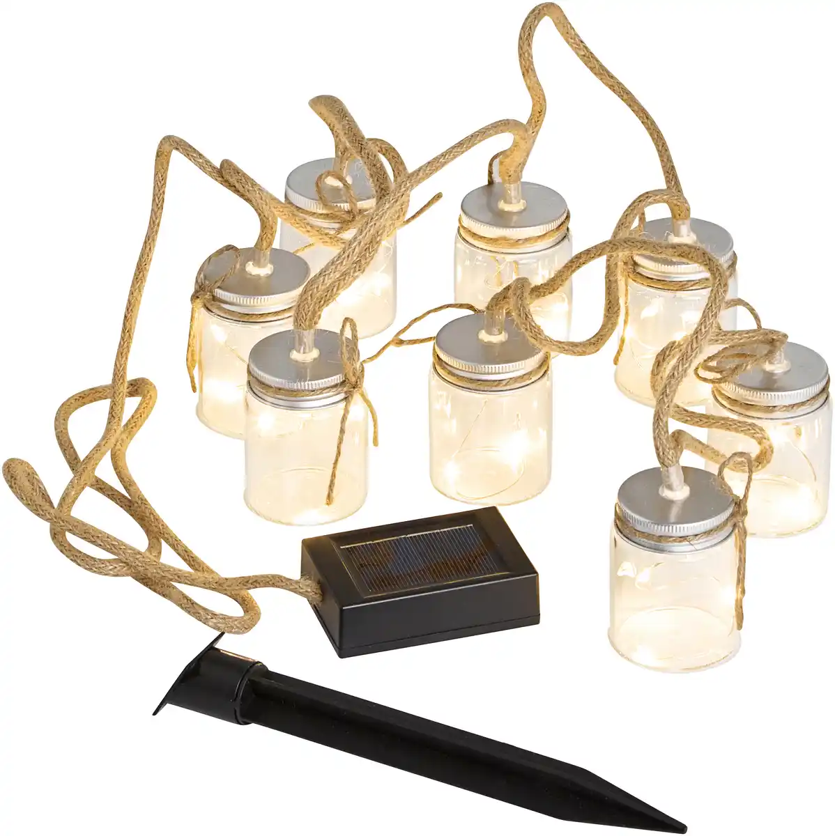 Bild 2 von DEKOWELT Solar-Lichterkette Gläser