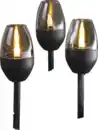 Bild 4 von DEKOWELT Solar-Gartenleuchten 3er-Set anthrazit