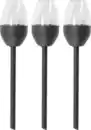 Bild 1 von DEKOWELT Solar-Gartenleuchten 3er-Set anthrazit