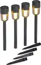 Bild 2 von DEKOWELT Solar-Gartenleuchten 4er-Set anthrazit