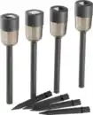 Bild 1 von DEKOWELT Solar-Gartenleuchten 4er-Set anthrazit