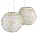 Bild 1 von DEKOWELT Solar-Lampion 2er-Set 15 cm Cut-out
