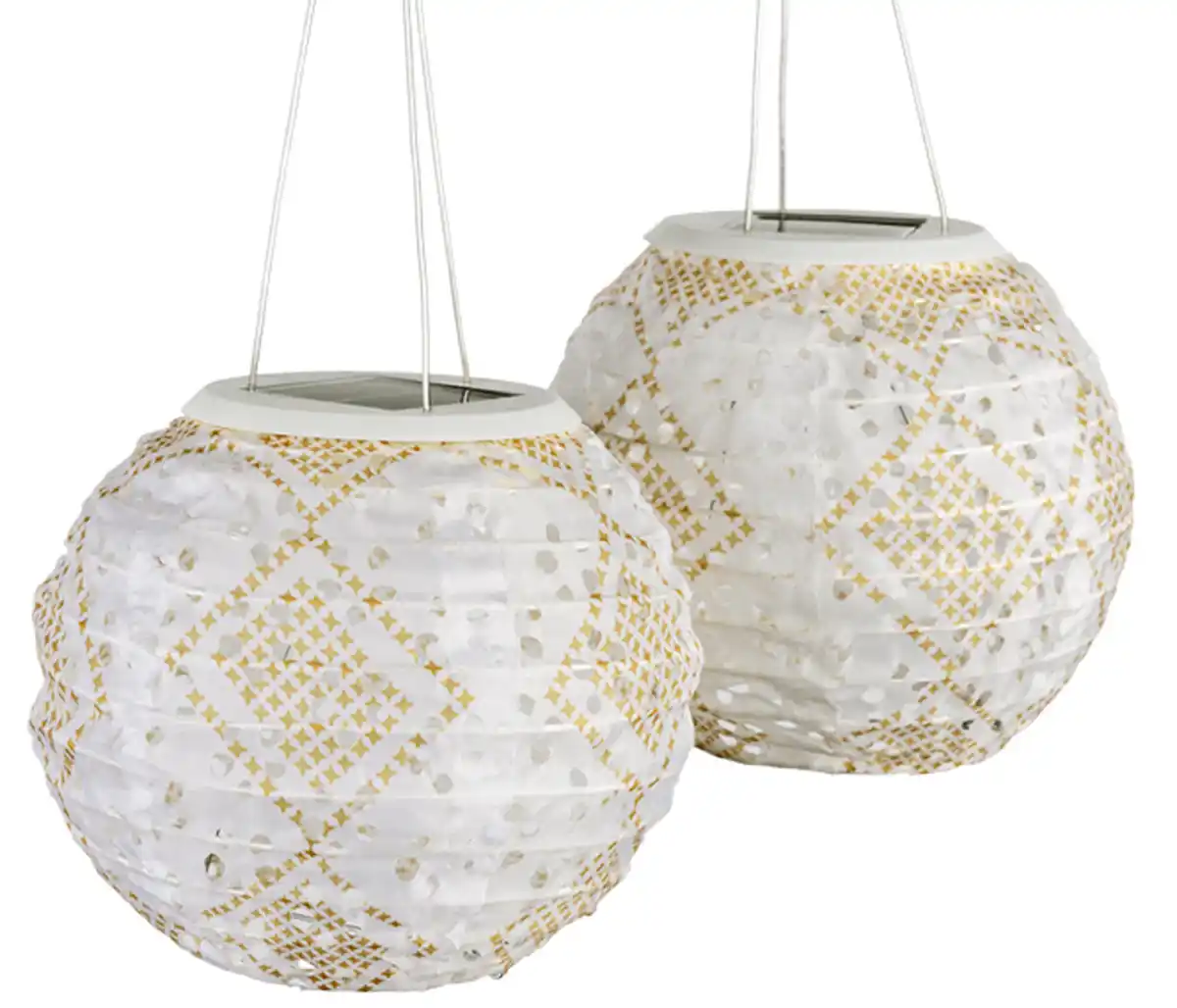 Bild 1 von DEKOWELT Solar-Lampion 2er-Set 15 cm Cut-out