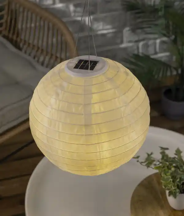 Bild 2 von DEKOWELT Solar-Lampion 25 cm weiß