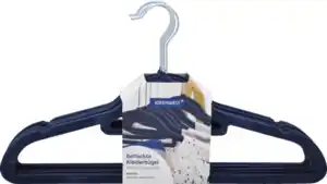 IDEENWELT 10er Set Kleiderbügel beflockt dunkelblau