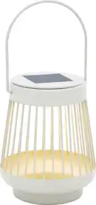 DEKOWELT Solar-Laterne Metall offwhite