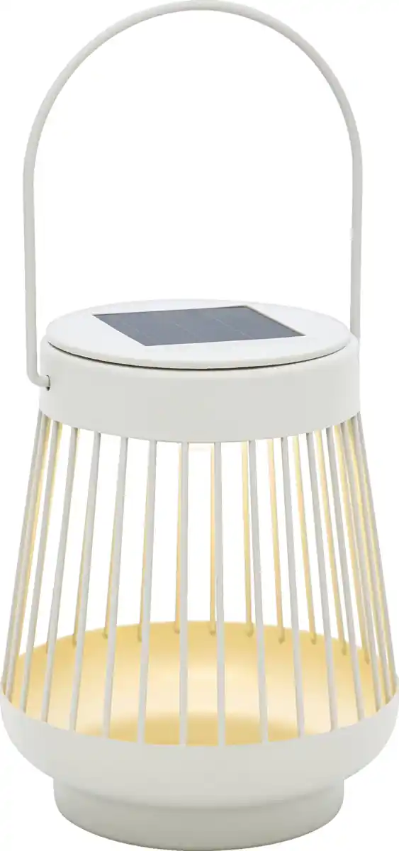Bild 1 von DEKOWELT Solar-Laterne Metall offwhite