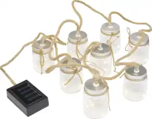 DEKOWELT Solar-Lichterkette Gläser