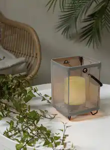 IDEENWELT Solar-Laterne grau