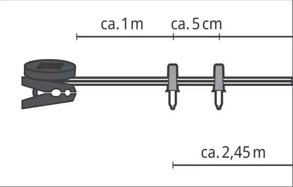Bild 2 von DEKOWELT Solar-Metalldrahtichterkette