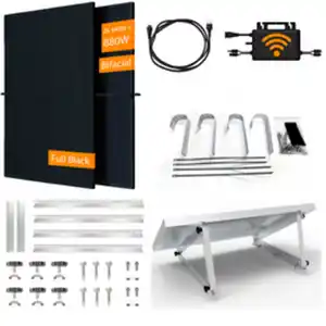 TECHNAXX Balkonkraftwerk »TX-354 PLUS«, 2 bifazial Solarmodule 440 W, Wechselrichter 800 W, Kabel, Halterung