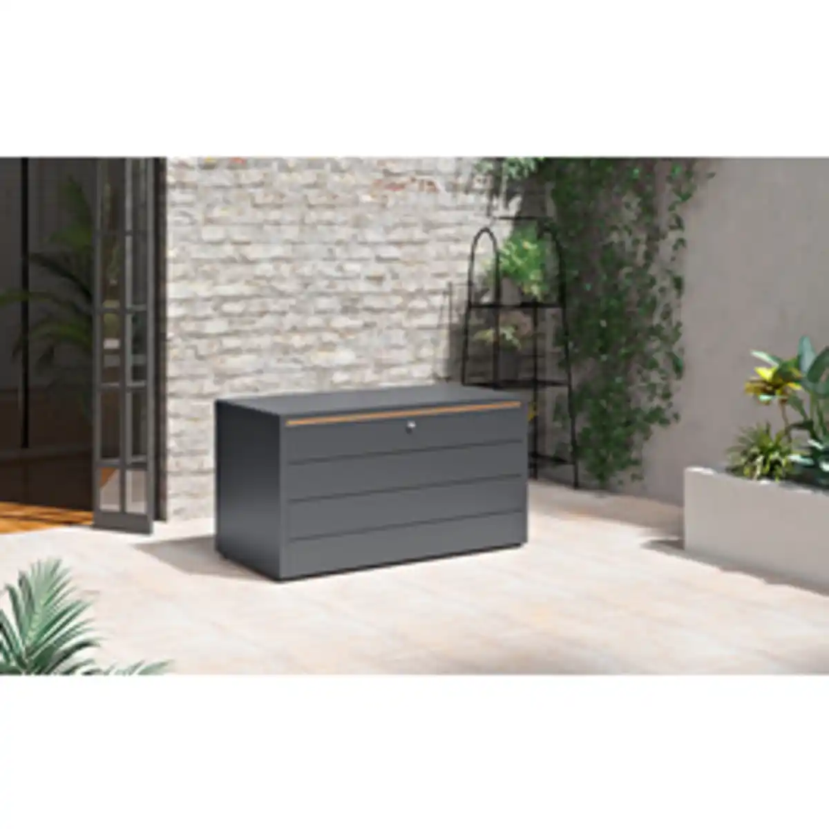 Bild 1 von Aufbewahrungsbox »Design«, Stahl, BxHxT: 160 x 84 x 79 cm, anthrazit