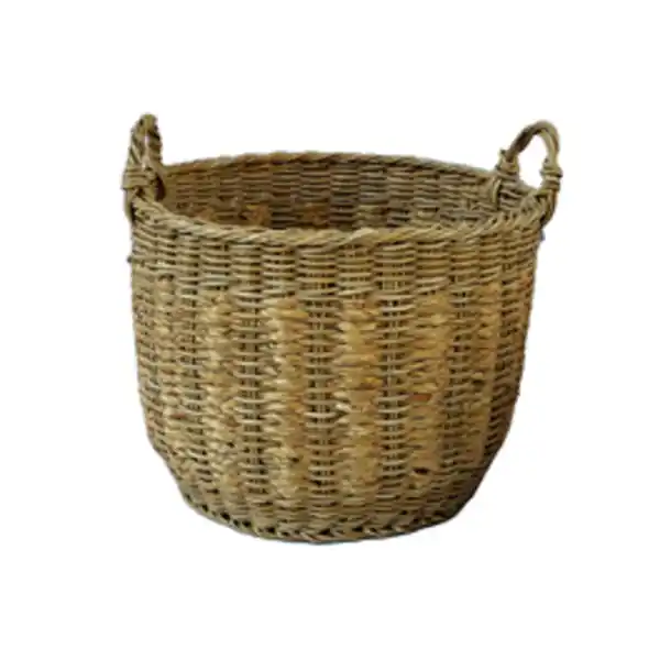 Bild 2 von Pflanzkorb, Polyrattan/Wasserhyazinthe, ØxH: 32 x 29/36 cm, natur