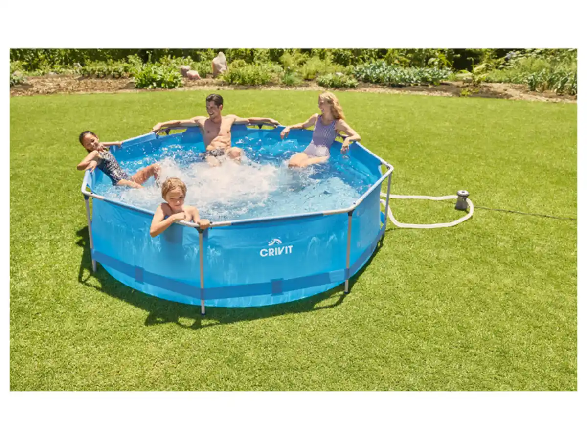 Bild 2 von CRIVIT Metal-Frame-Pool, Ø 300 x H 76 cm, inkl. Filterpumpe