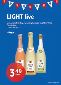 LIGHT live Sekt Alkoholfrei Hugo, Sparkling Rosé oder Sparkling White Deutschland