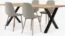 Bild 1 von ROSLEV L200 Tisch Eiche natur + 4 BISTRUP Stühle sand