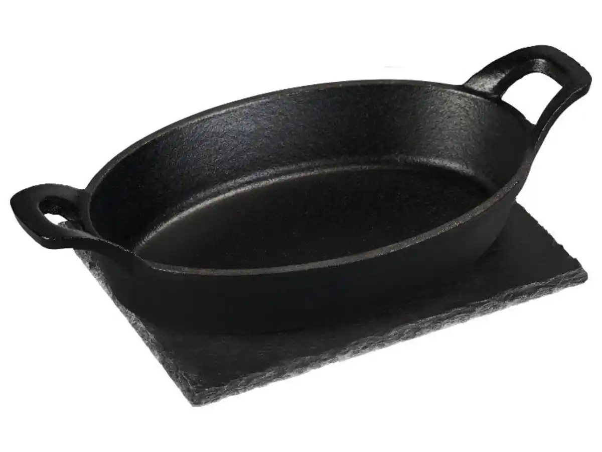 Bild 2 von GRILLMEISTER Grillpfanne + Servierplatte / Burgerpresse glatt / Burgerpresse gerillt