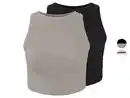 Bild 1 von esmara® Damen Gerippte Crop-Tops, 2 Stück