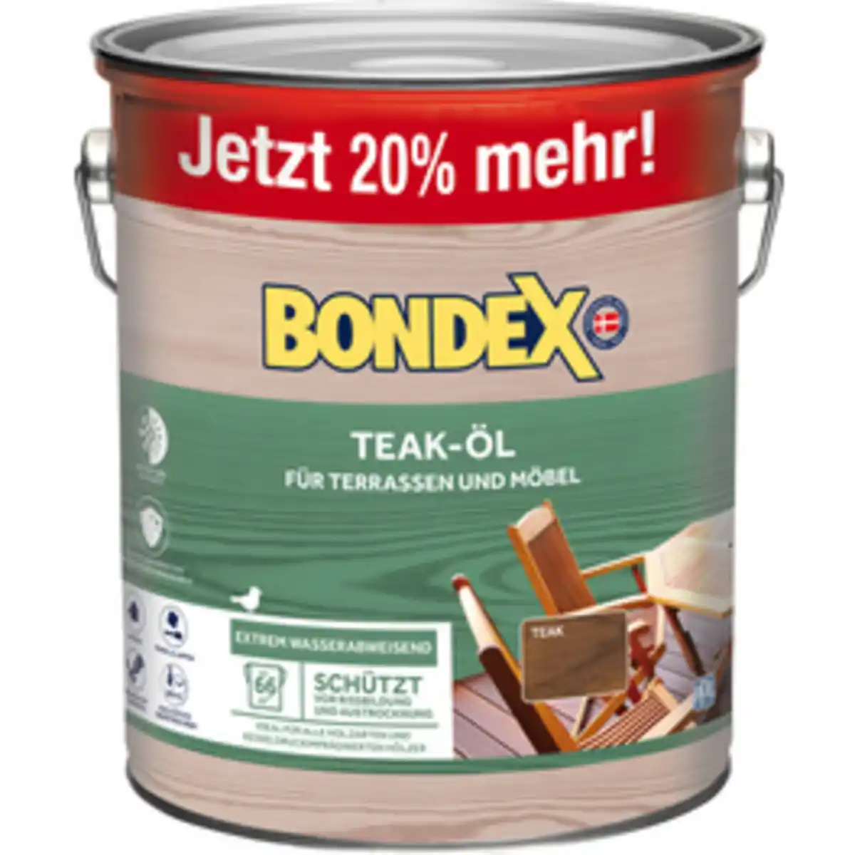 Bild 1 von BONDEX Holz-Öl, für außen, 3 l, Teak