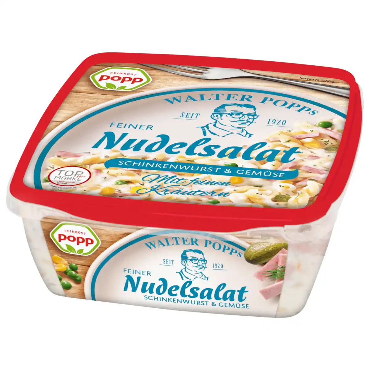 Bild 1 von Popp Feiner Nudelsalat Schinkenwurst und Gemüse 400g