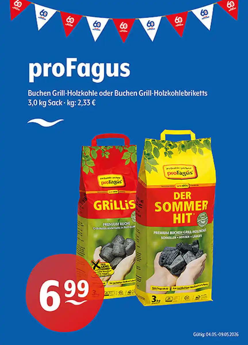 Bild 1 von proFagus Buchen Grill-Holzkohle oder Buchen Grill-Holzkohlebriketts