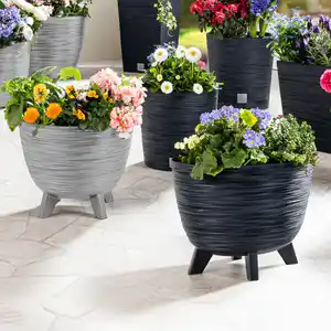 Powertec Garden Blumentopf mit Standfüßen
