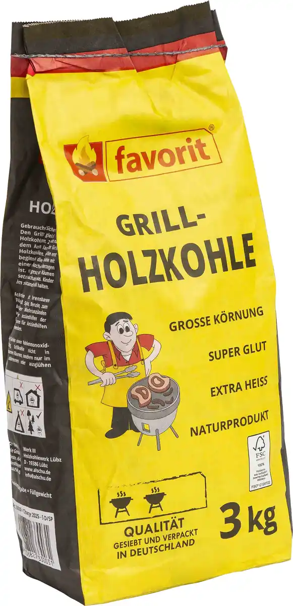 Bild 1 von Favorit Holzkohle aus Buschholz 3 kg
