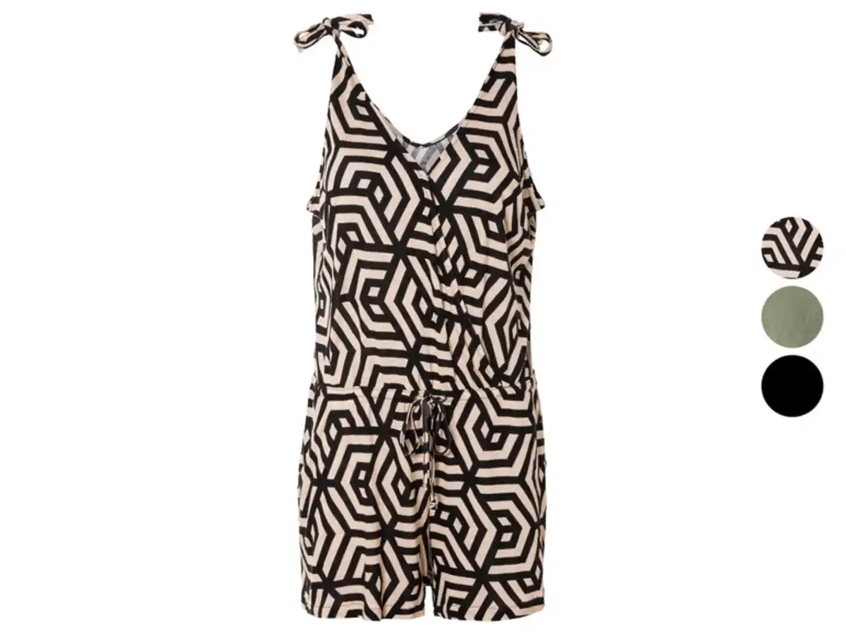 Bild 1 von esmara® Damen Leinen-Jumpsuit mit Druckknopf im Dekolleté