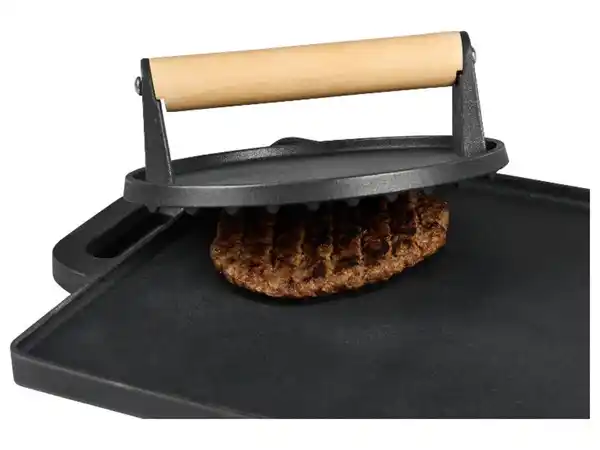 Bild 3 von GRILLMEISTER Grillpfanne + Servierplatte / Burgerpresse glatt / Burgerpresse gerillt