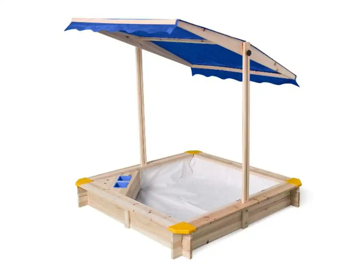 Bild 1 von lupilu® Holzsandkasten, mit Dach und Eisdiele