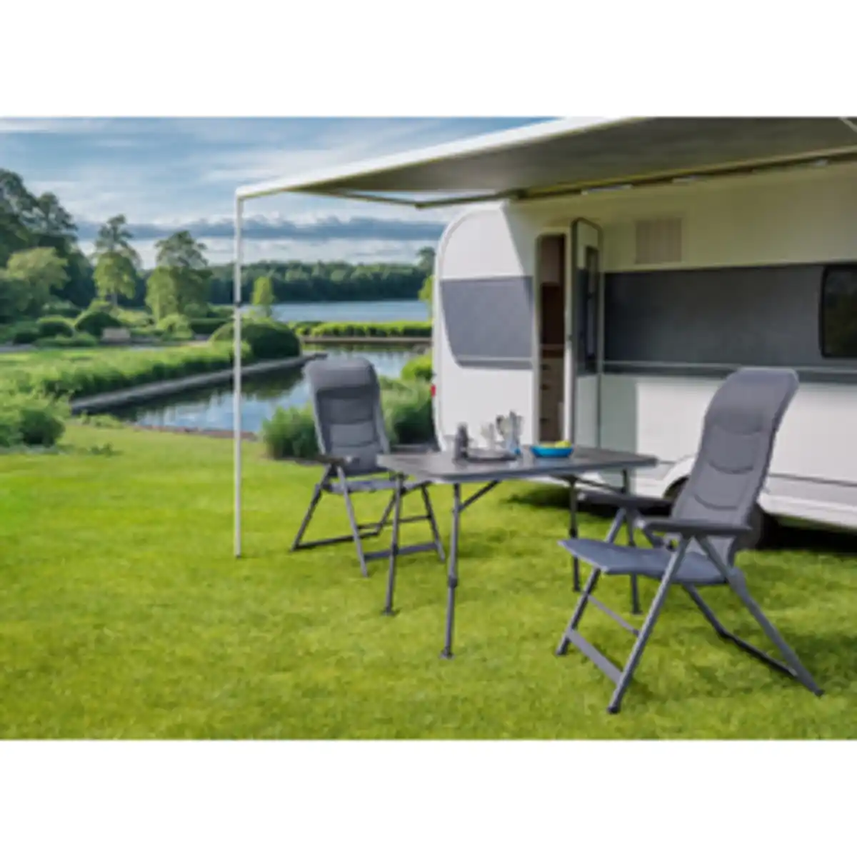 Bild 2 von CASAYA Campingtisch, LxBxH: 115 x 70 x 75cm, Alu-Gestell, grau
