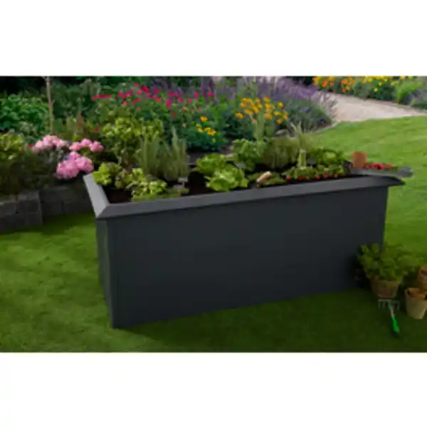 Bild 2 von Hochbeet, mit Schneckenschutz Gr. L, BxTxH: 193 x 83 x 76 cm, Metall, anthrazit
