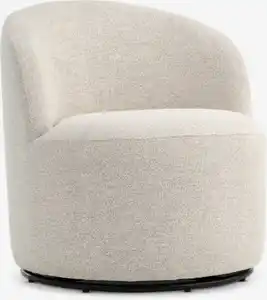 Loungesessel ANDRUP drehbar beige Stoff
