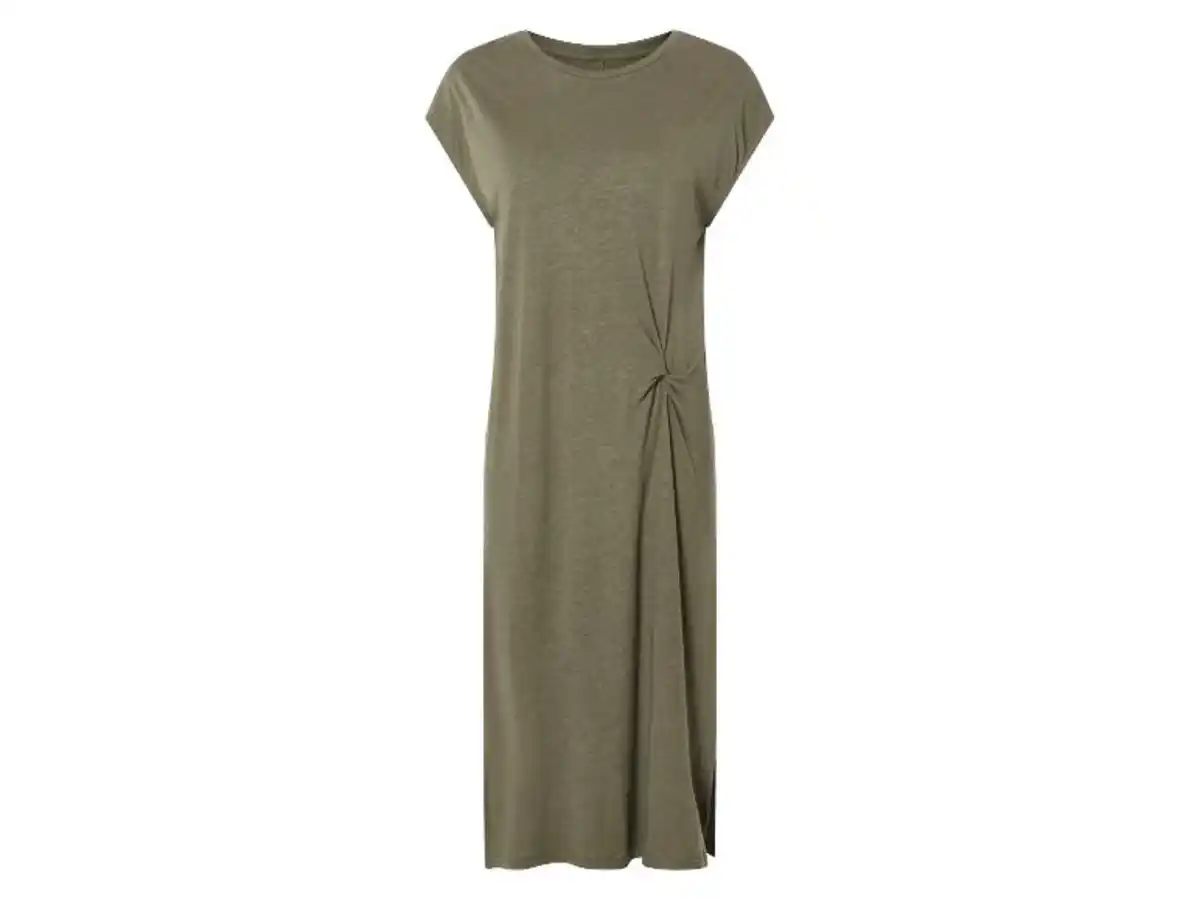 Bild 2 von esmara® Damen Leinenkleid in Midilänge, mit Viskose