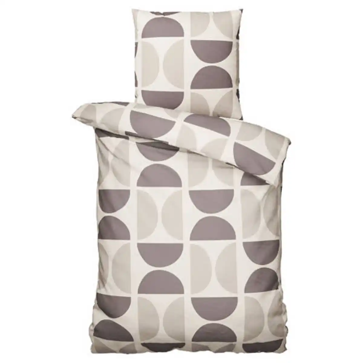 Bild 1 von NOVITESSE Mako Satin Bettwäsche, Beige, 135 x 200 + 80 x 80 cm