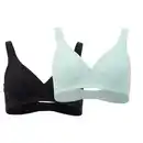Bild 1 von UP2FASHION WOMEN Damen Soft-Bralette 2er-Pack, Schwarz/Grün, 75 B