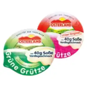 Osterland Grütze mit Soße mit Vanillegeschmack