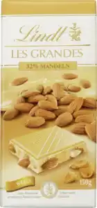 Lindt Les Grandes Tafel Weiße Schokolade mit Mandeln, 150 g