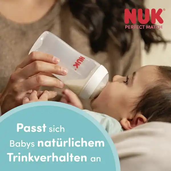 Bild 2 von NUK Perfect Match Glasbabyflasche, 0 Monate+