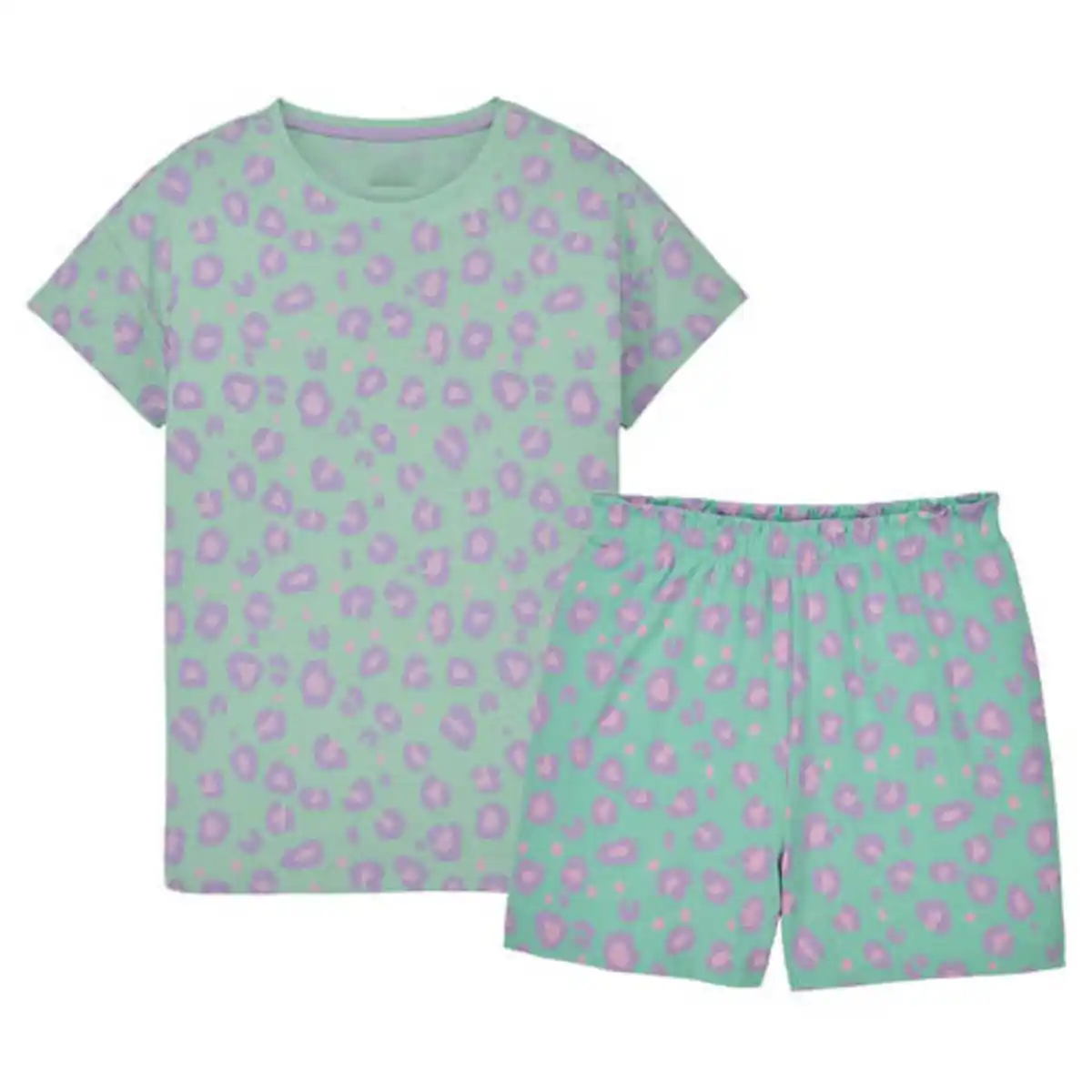 Bild 1 von LILY & DAN Kinder Sommer Pyjama, Türkis AOP, 122/128