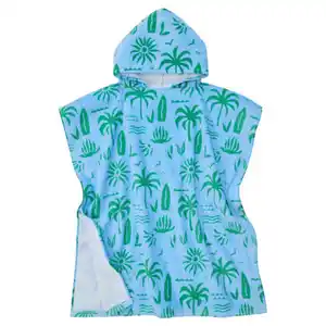 NOVITESSE Kinder Badetuch oder Poncho, Poncho, Blau, 66 x 75cm