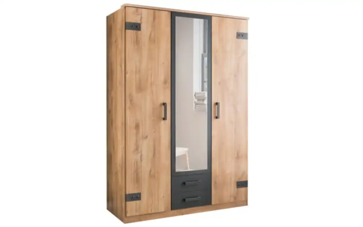 Bild 2 von Drehtürenschrank Cork, Plankeneiche-Nachbildung, 135 x 199 cm