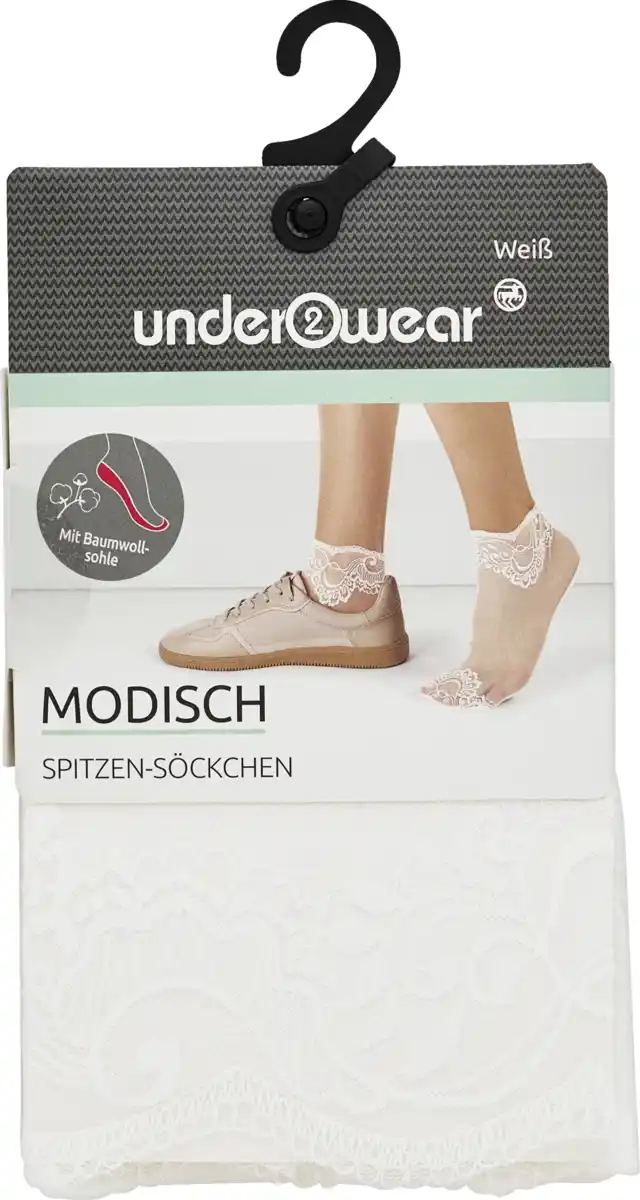 Bild 1 von under2wear Spitzensöckchen weiß 35/38