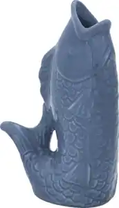 IDEENWELT Deko-Vase Fisch klein blau