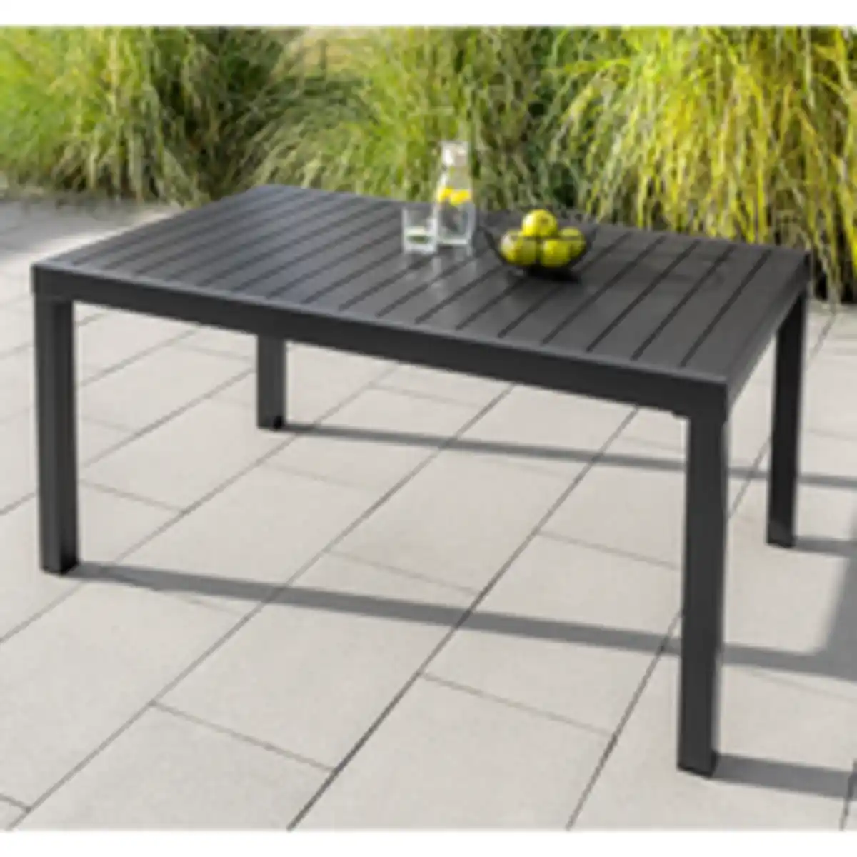 Bild 2 von Ausziehbarer Gartentisch aus Aluminium "GENUA 2.0" - Schwarz