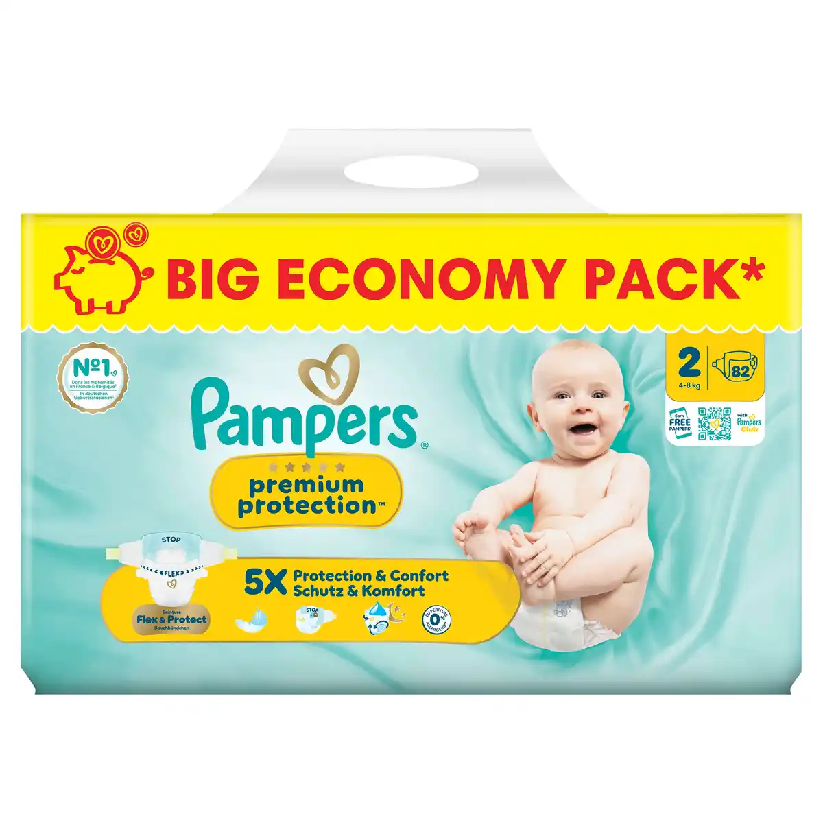 Bild 1 von Pampers Premium Protection Windeln Gr.2, 82 Stk