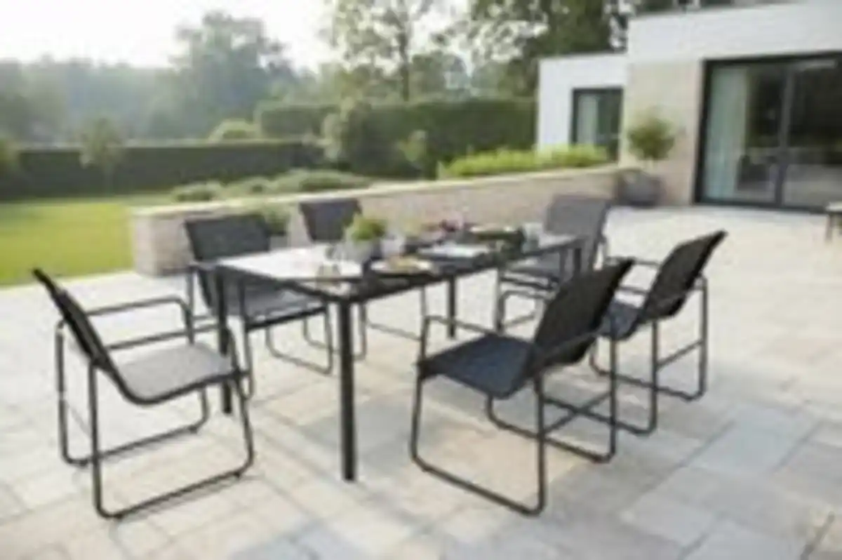 Bild 3 von Dining-Set SANTINO 7tlg. Sitzgruppe - Schwarz